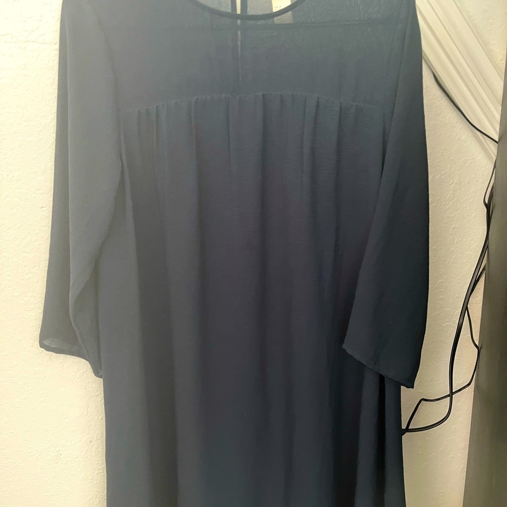 H&M blue long sleeve dress size M